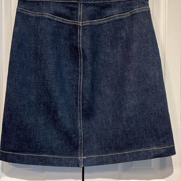Gap‎ Blue Denim Knee Length Skirt Size 6 - Picture 8 of 10